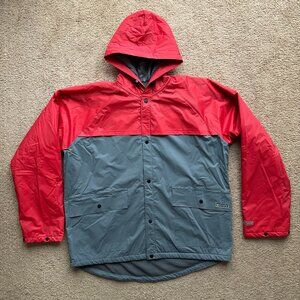 Stearns Jacket Mens Medium/Large *Hole* Dry Wear Snap Button Close Waterproof